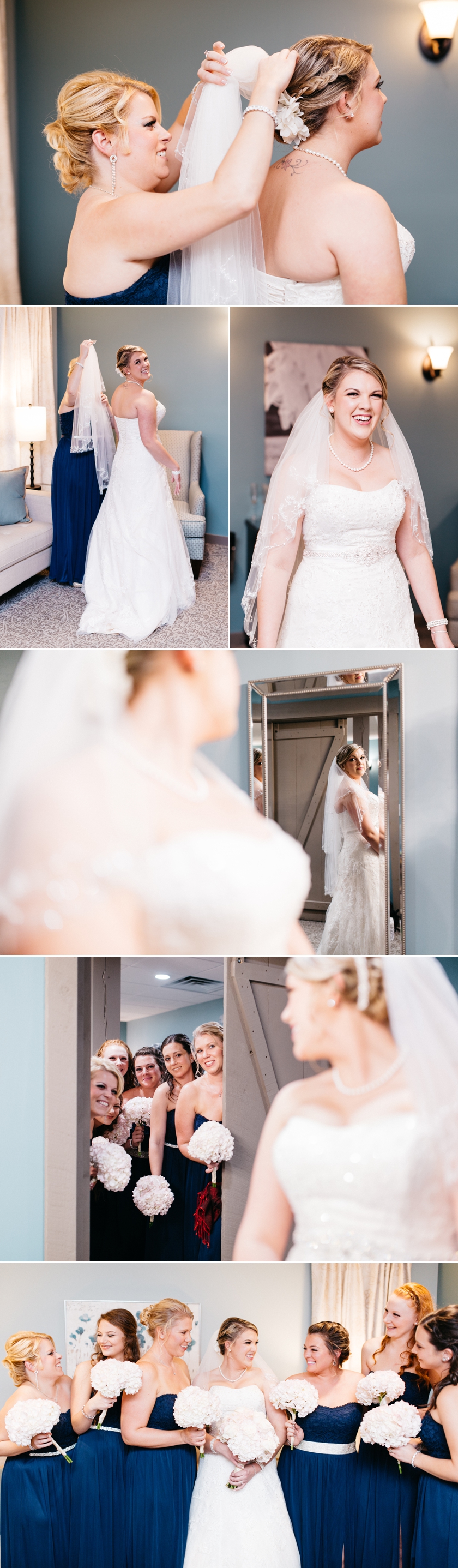 photo collage of getting ready at nichole and george's classic wedding at the wight barn in sturbridge massachusetts